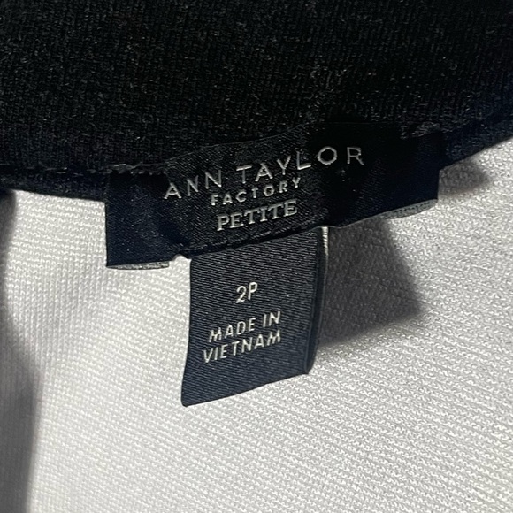 Ann Taylor, Black with white/tan polkadot dress. Size 2 petite. - Picture 6 of 9
